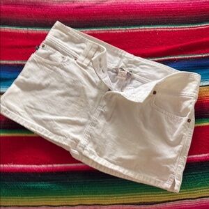 White Denim mini skirt